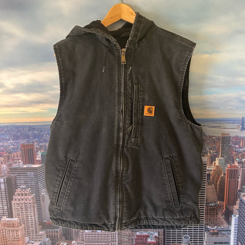 Vintage Carhartt Hooded Vest - Md